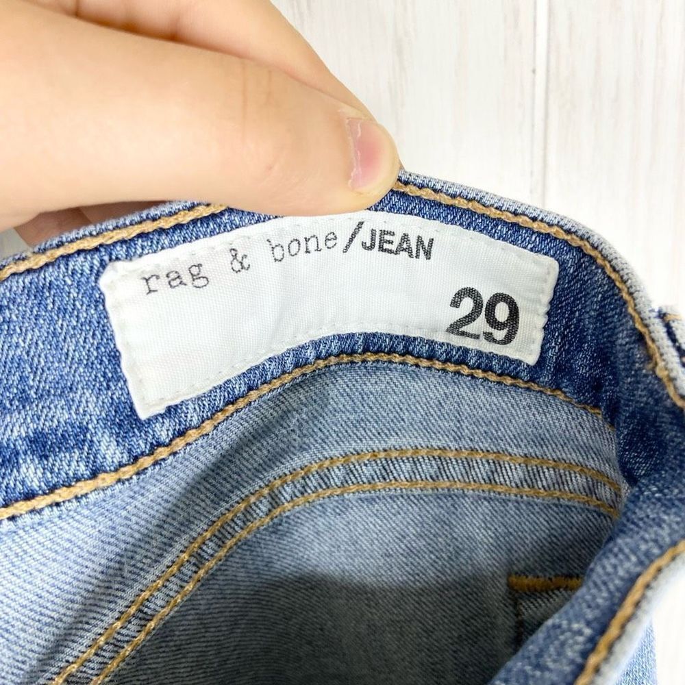 Rag And Bone Women's Brigade Light Wash Distressed The Dre Jeans Size 29 - Picture 5 of 7